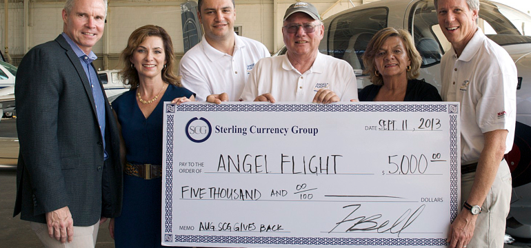 Sterling Currency Group Donates to Angel Flight